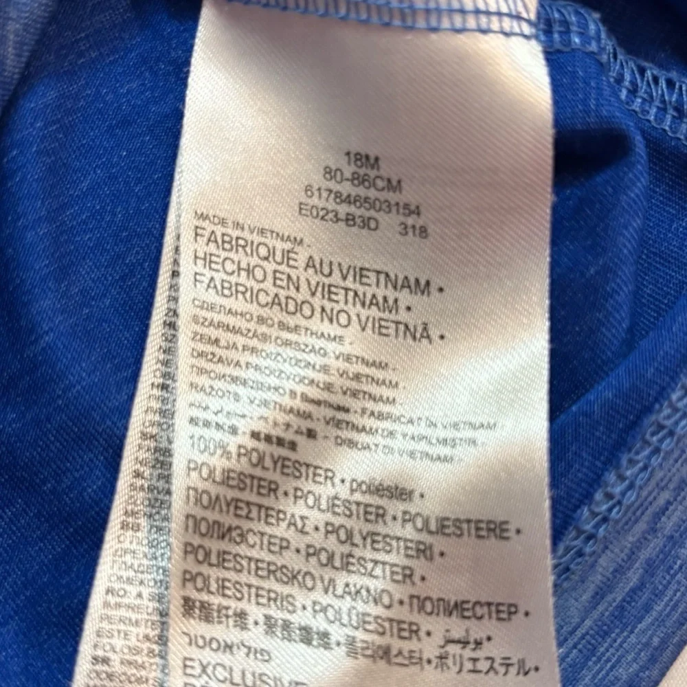 Nike 18 months blue dri-fit hooded sweatshirt
